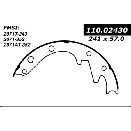 Centric Parts Centric Brake Shoes, 111.02430 111.02430